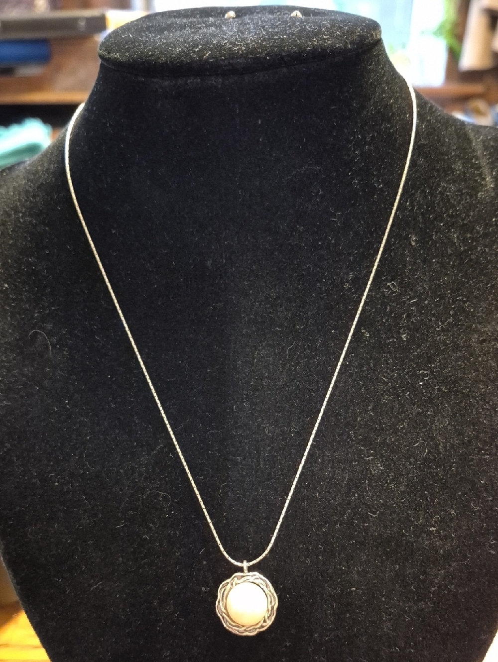 Silpada Silver Pendant Necklace with Pearl